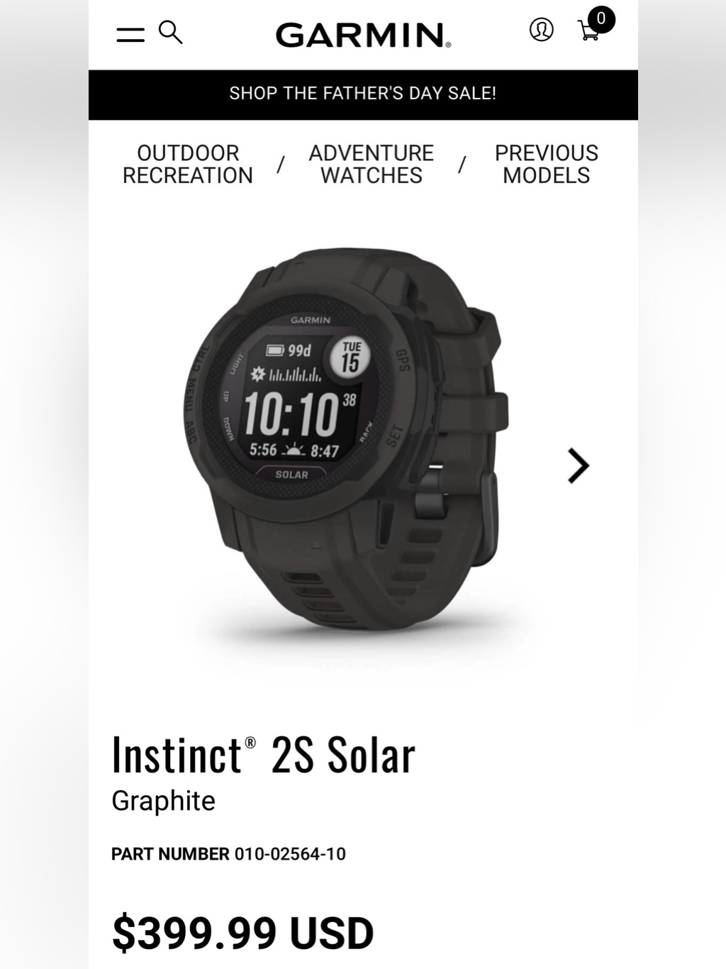 Garmin Instinct 2s Solar Rugged Gps Smartwatch